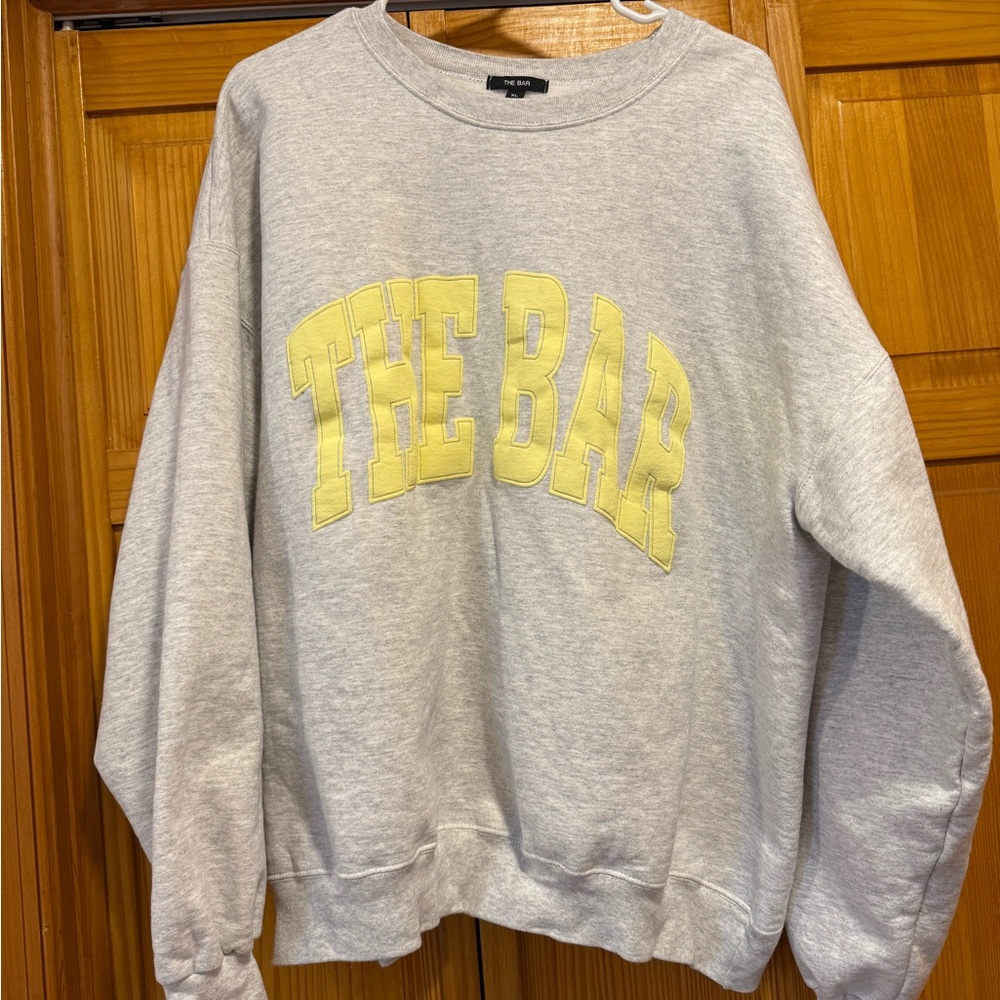 The Bar Grey & Yellow Crewneck